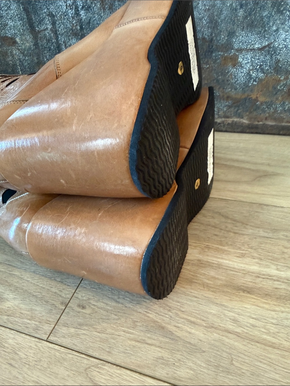 Vtg Candies laser cut platform leather boots - Picture 9 of 12